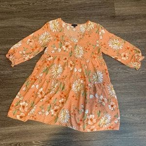 Originality Juniors Floral Peach Dress